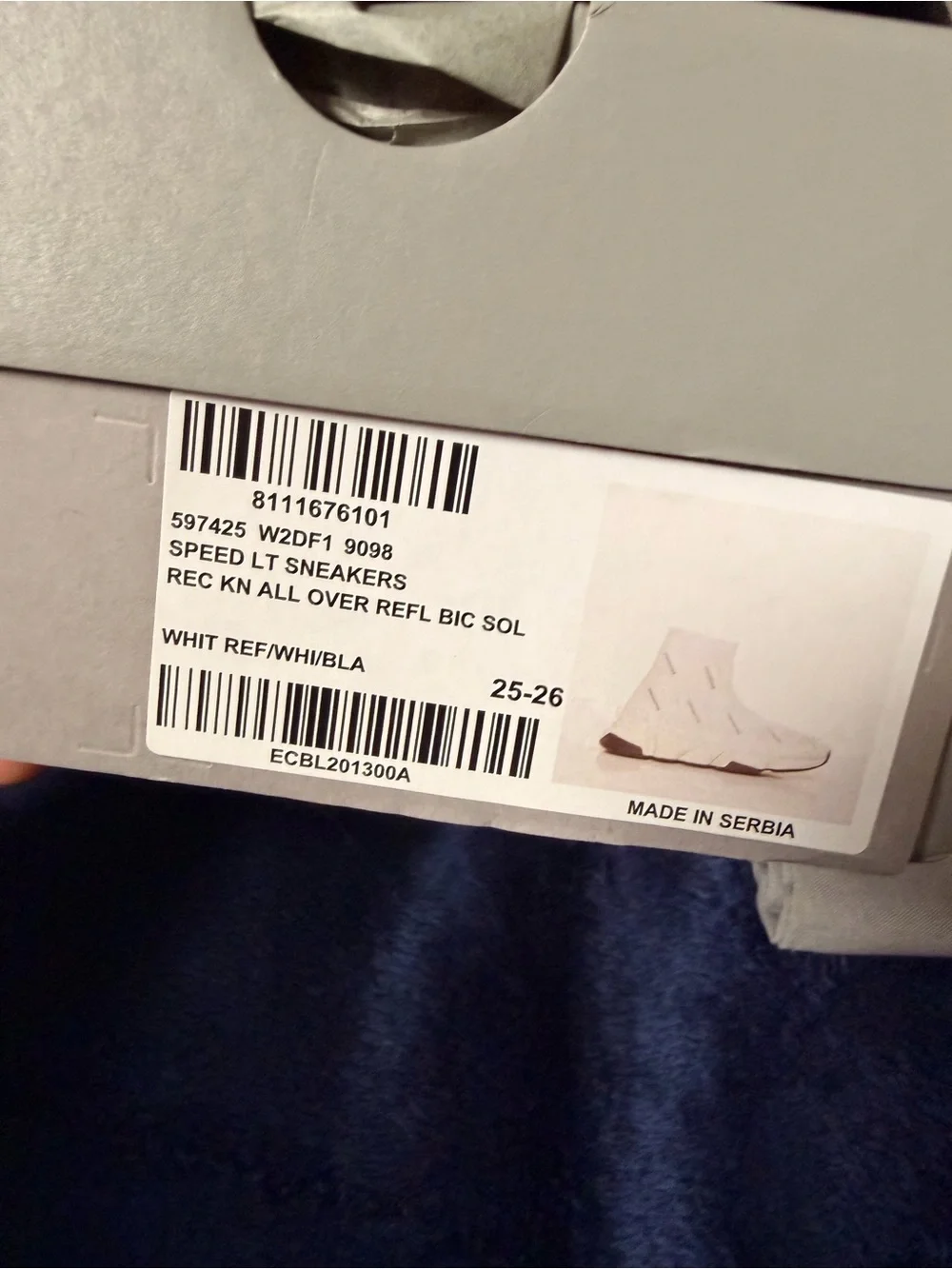 Balenciaga White Knit Speed Trainer Sock Sneakers with Subtle Logo